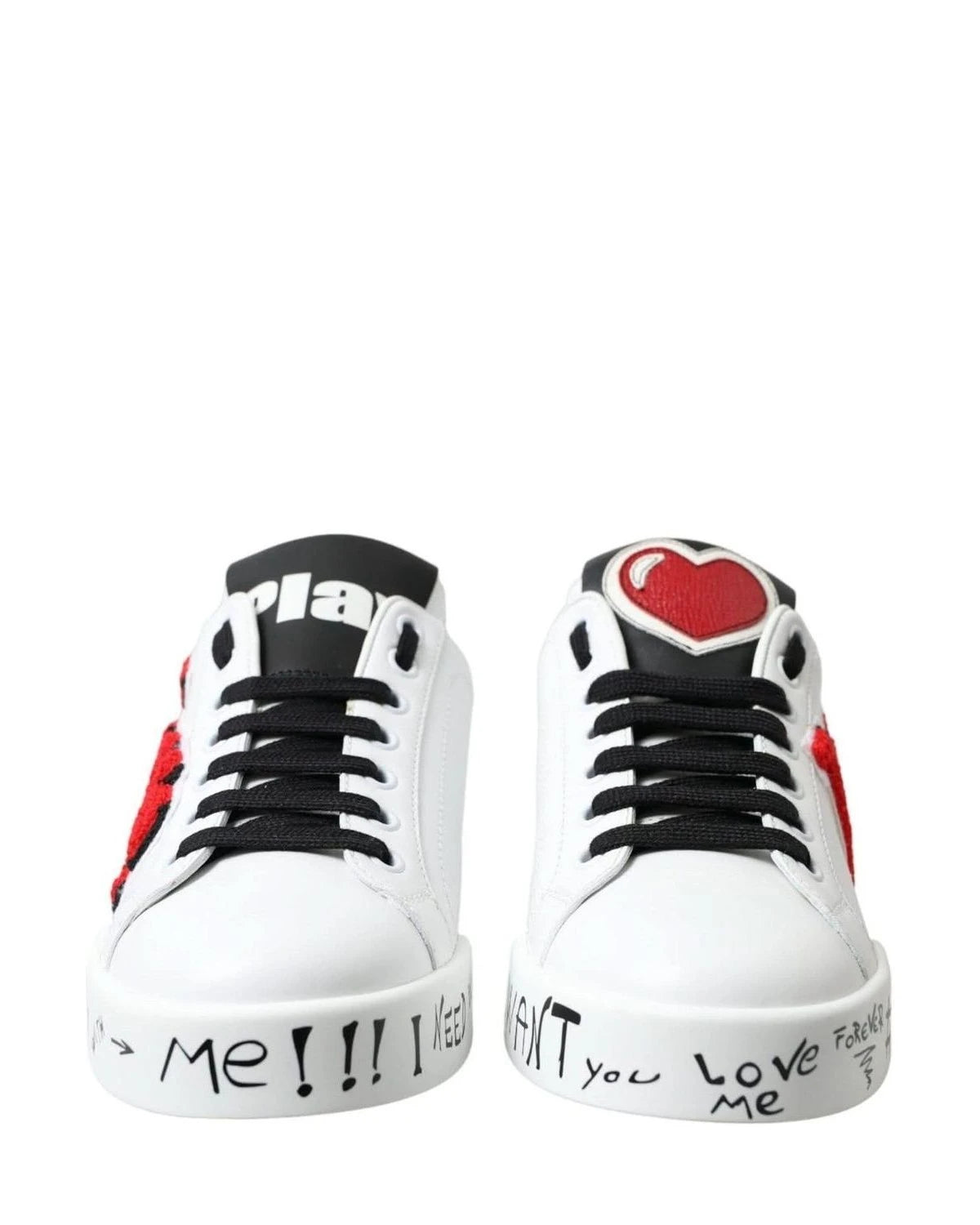 Dolce & Gabbana White Chic Portofino Leather Sneakers Sneakers