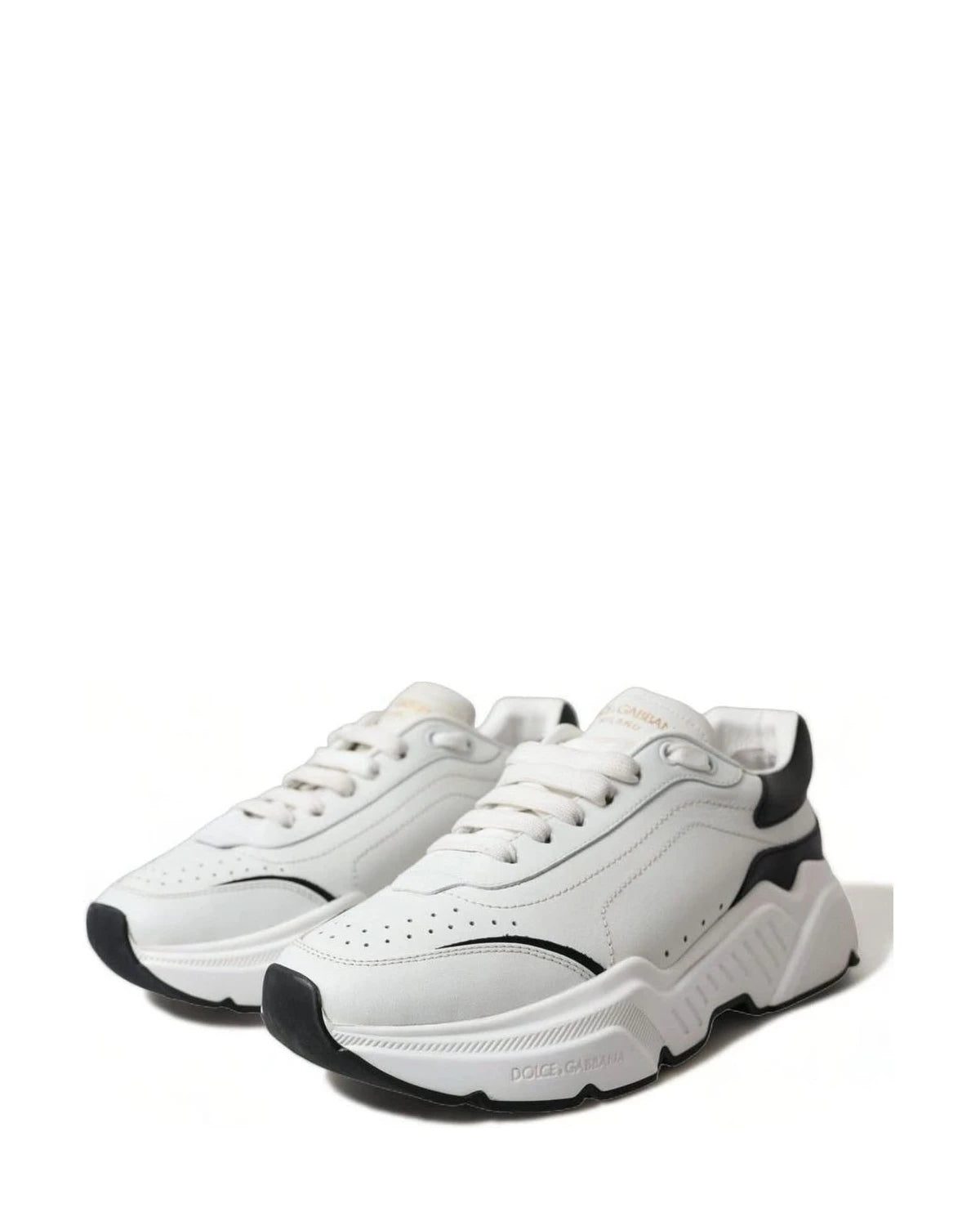 Dolce & Gabbana Black White Chic Daymaster Leather Sneakers Sneakers