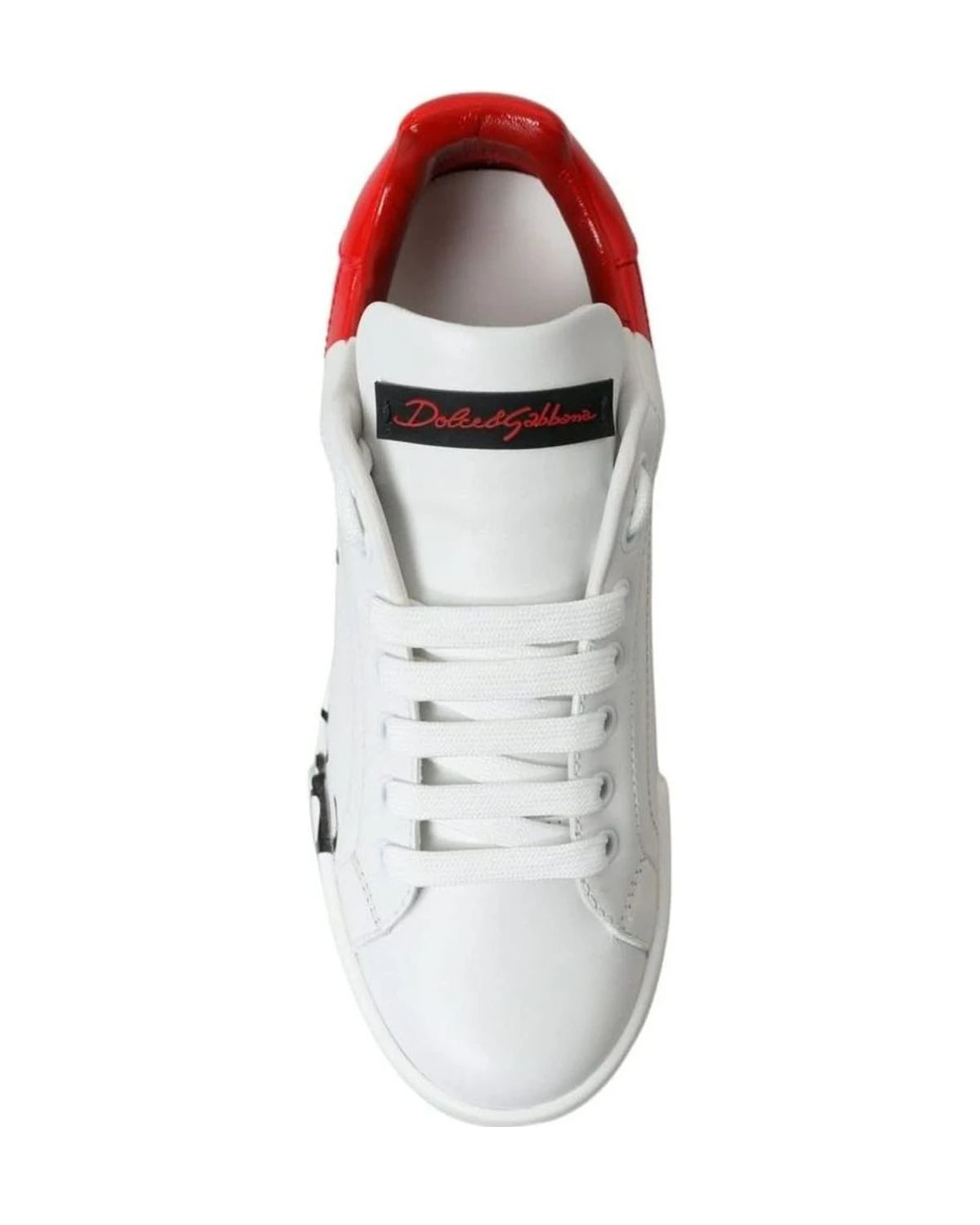 Dolce & Gabbana White Elegant Leather Portofino Sneakers Sneakers