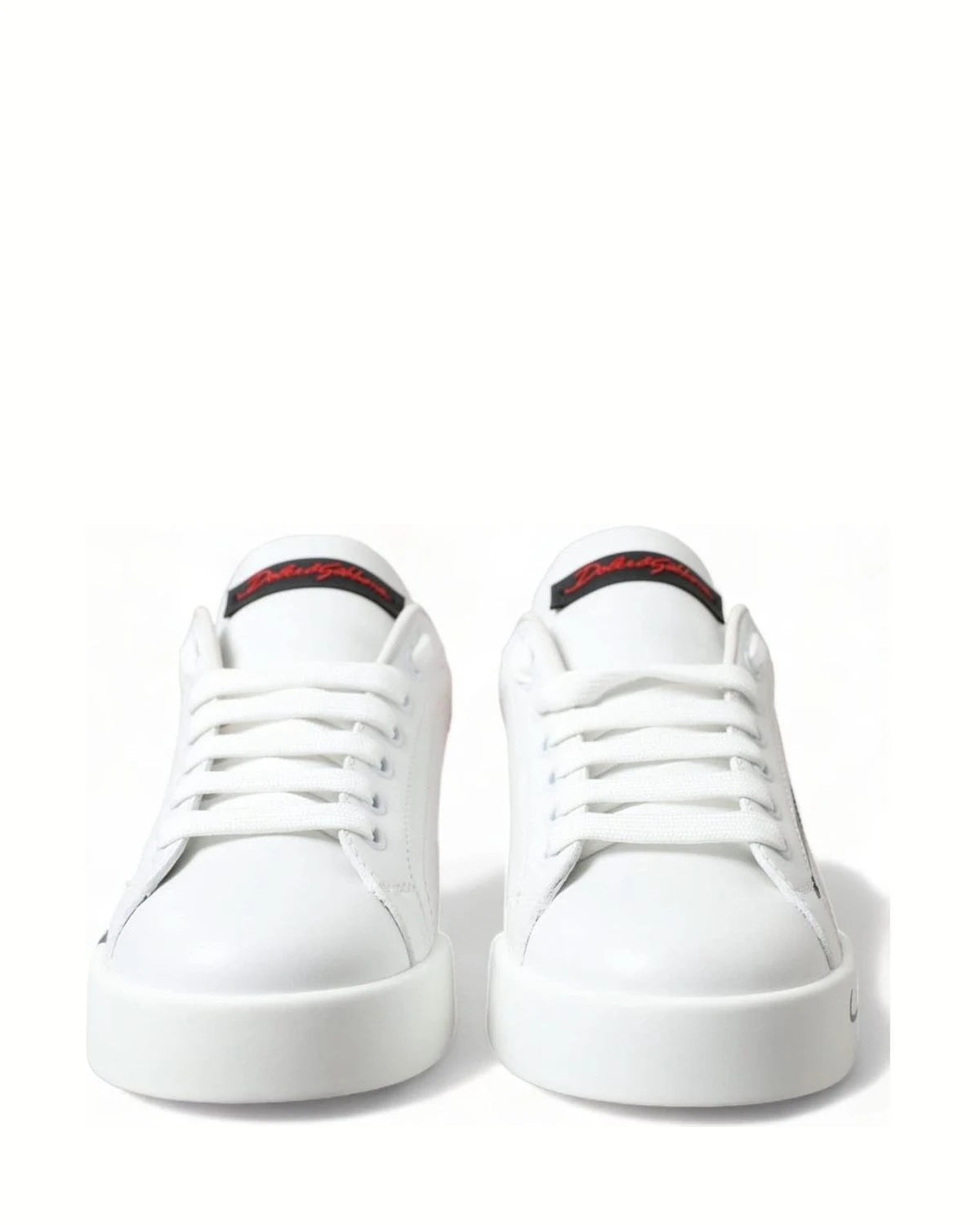 Dolce & Gabbana White Elegant Leather Portofino Sneakers Sneakers