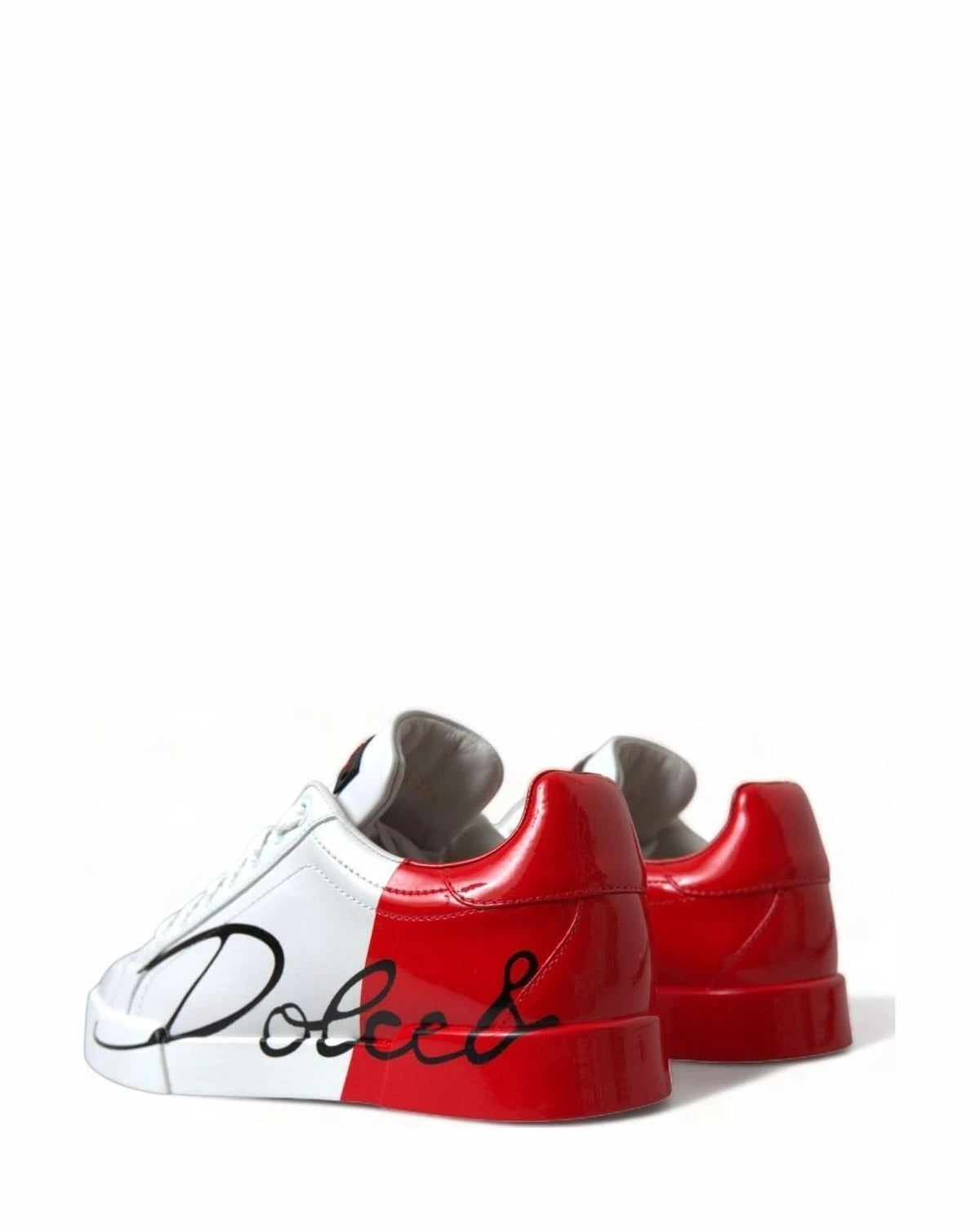 Dolce & Gabbana White Elegant Leather Portofino Sneakers Sneakers
