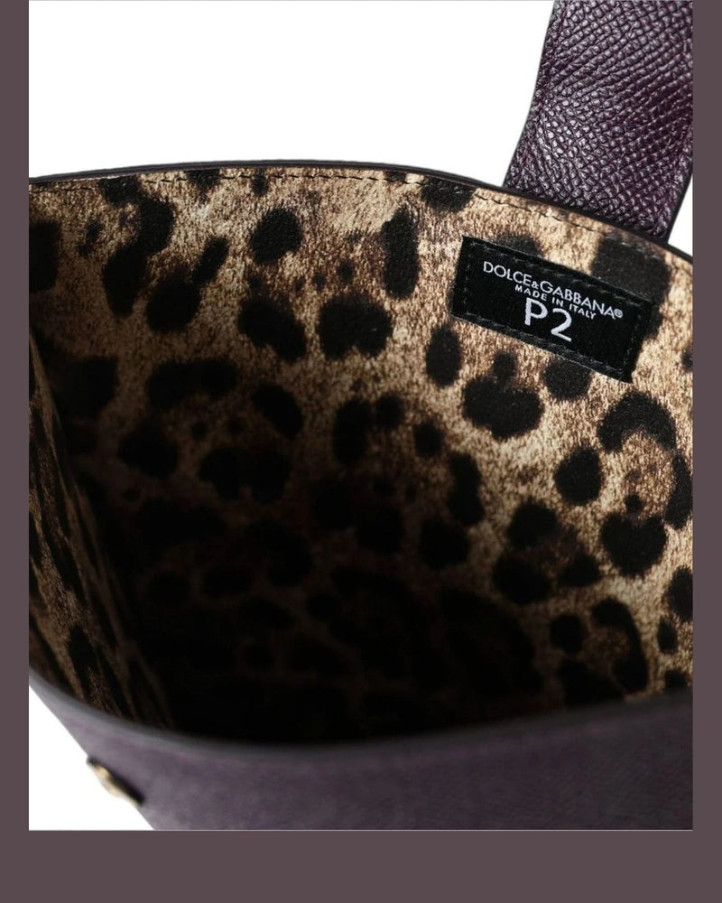 Dolce & Gabbana Brown Elegant Leather Tablet Pouch Clutch Bags