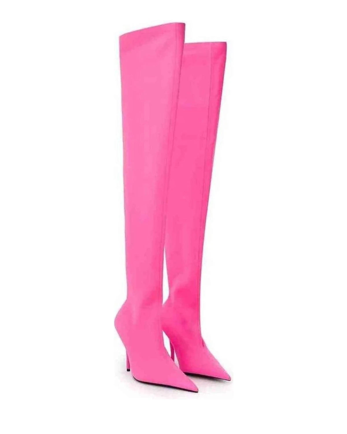 Balenciaga Elegant Pink Polyester Ankle Boots Boots