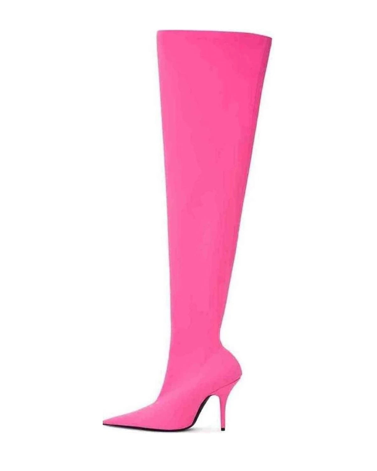 Balenciaga Elegant Pink Polyester Ankle Boots Boots