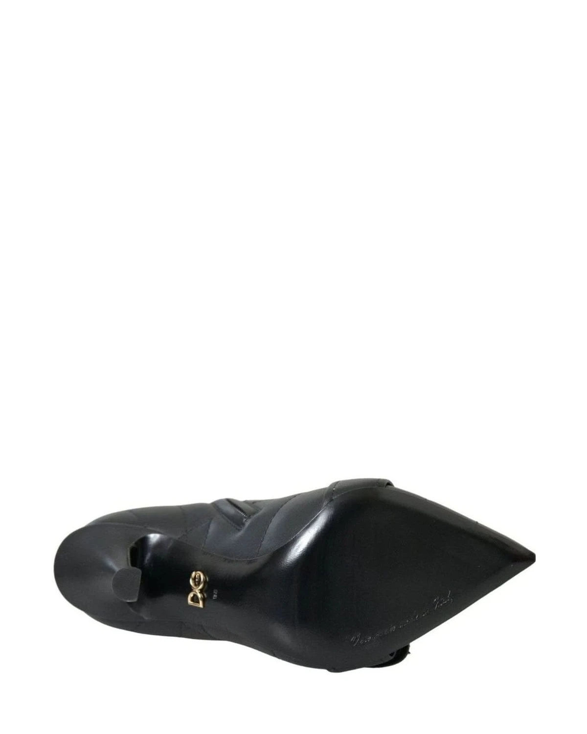 Dolce & Gabbana Black Devotion Quilted Buckled Boots Shoes Boots