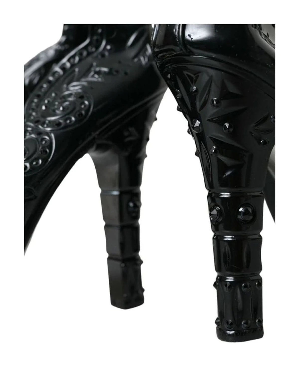 Dolce & Gabbana Black Crystal Cinderella Heels Pumps Shoes Heels
