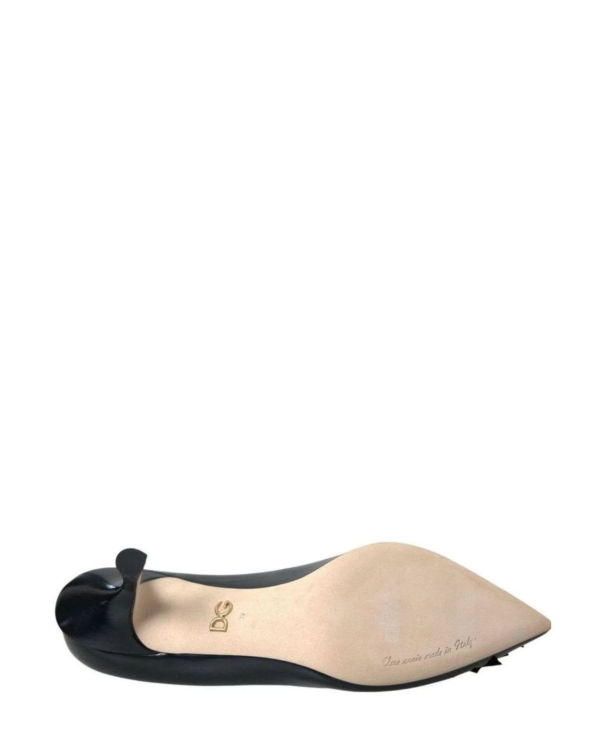 Dolce & Gabbana Black Leather Boom Patch Heels Pumps Shoes Heels