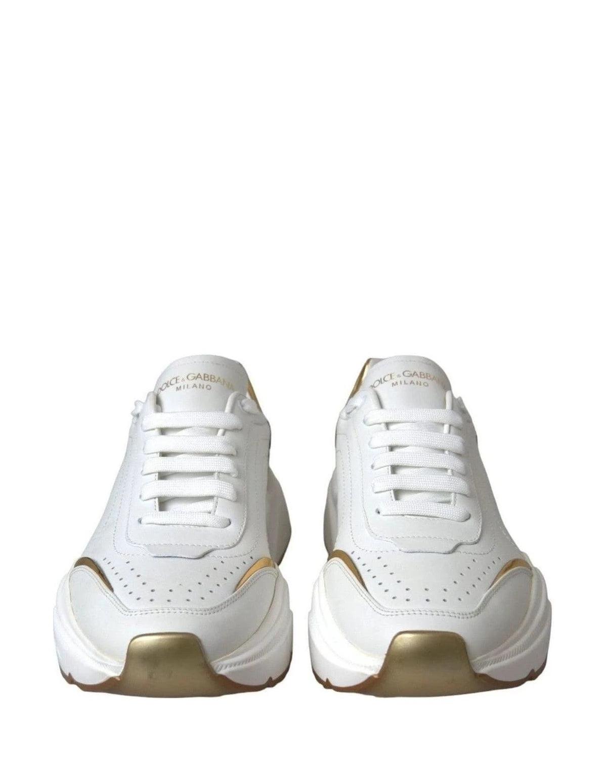 Dolce & Gabbana White Daymaster Leather Sneakers Shoes Sneakers