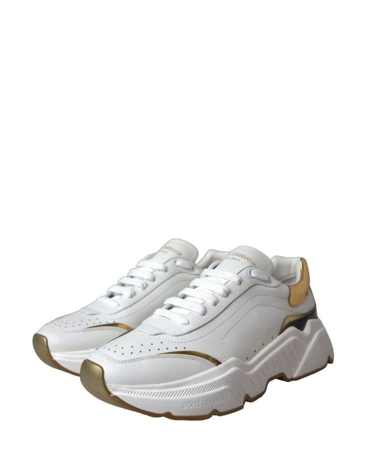 Dolce & Gabbana White Daymaster Leather Sneakers Shoes Sneakers