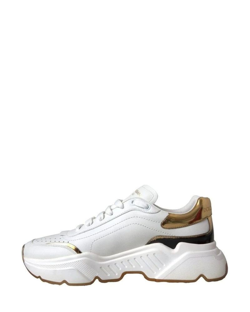 Dolce & Gabbana White Daymaster Leather Sneakers Shoes Sneakers