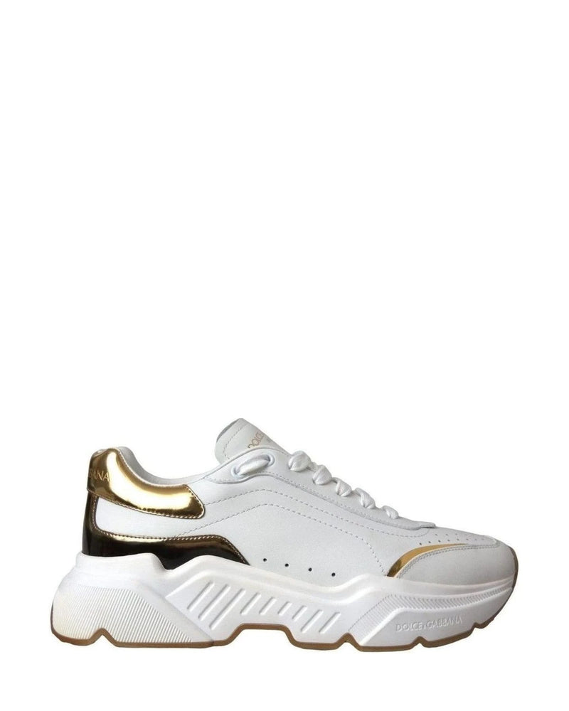Dolce & Gabbana White Daymaster Leather Sneakers Shoes Sneakers
