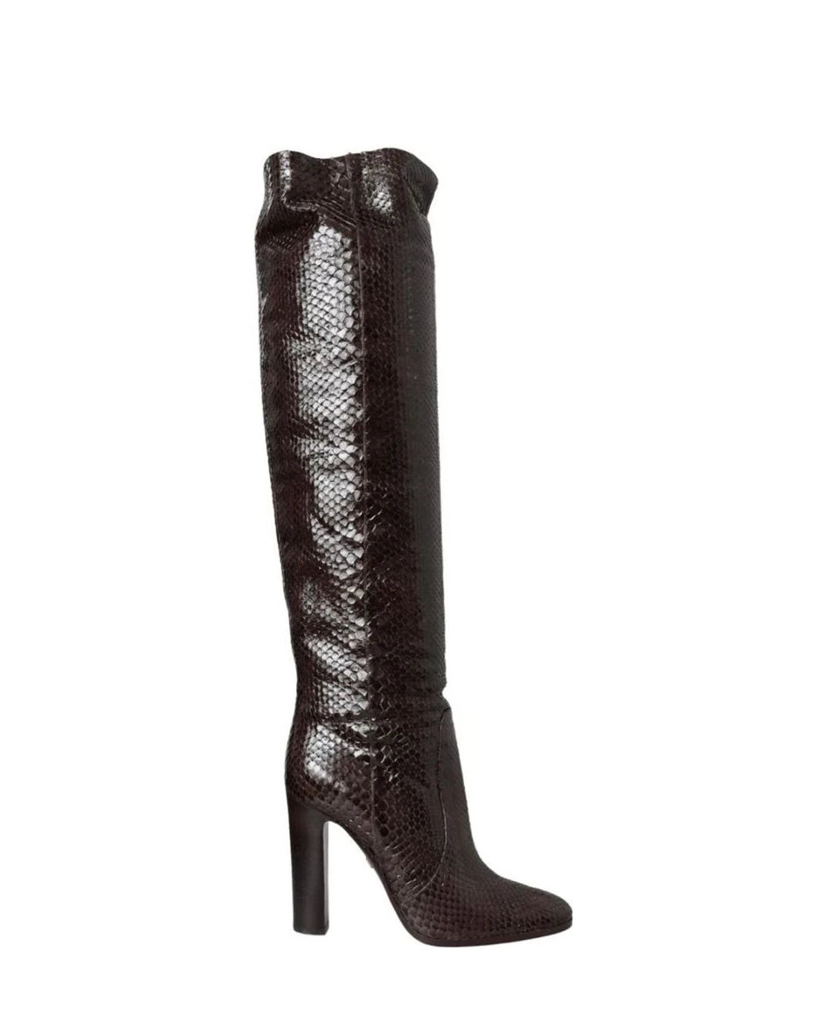 Dolce & Gabbana Brown Exotic Leather Heels High Boots Shoes Boots