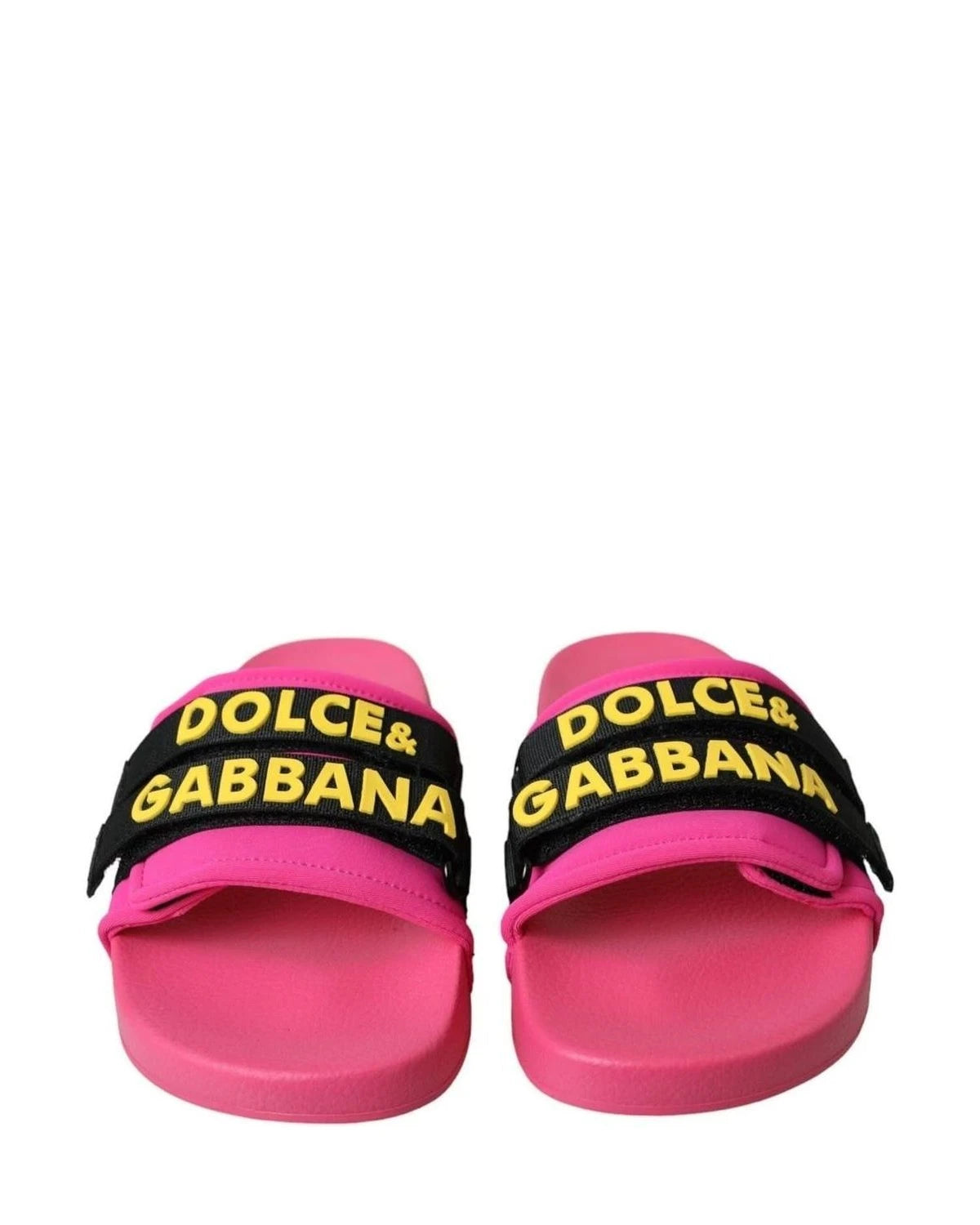 Dolce & Gabbana Pink Logo Beachwear Flats Sandals Shoes Flats