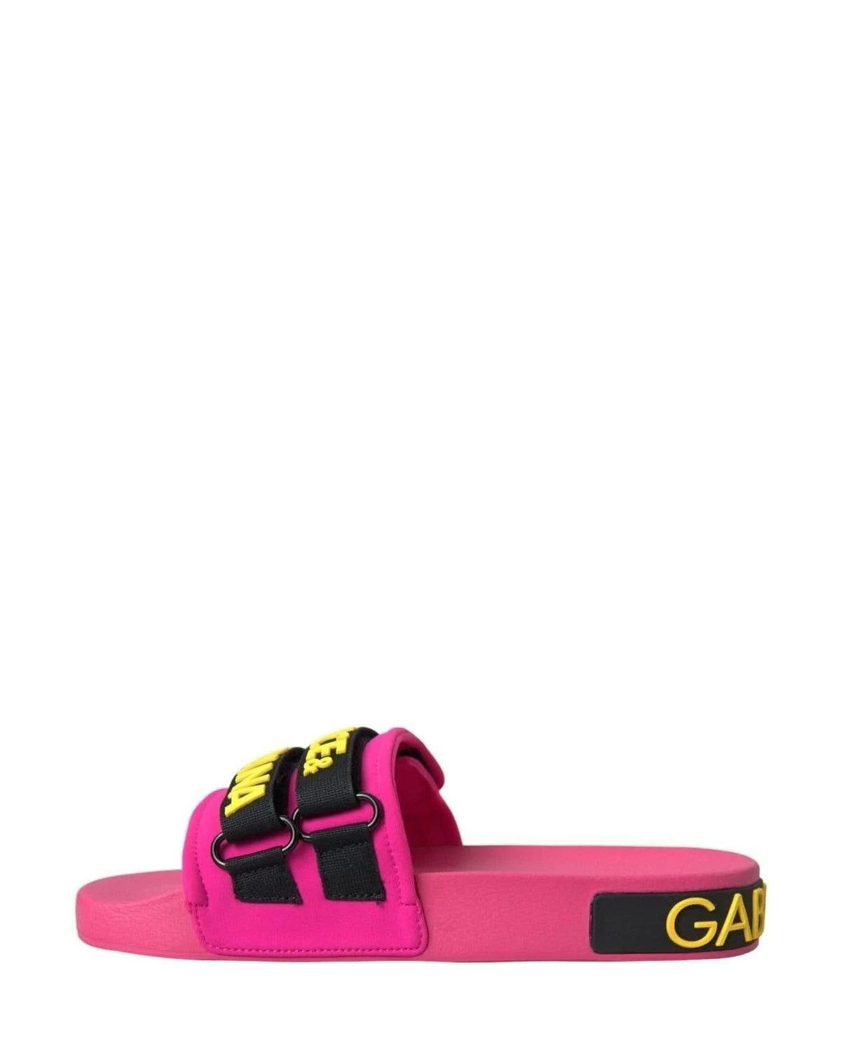 Dolce & Gabbana Pink Logo Beachwear Flats Sandals Shoes Flats