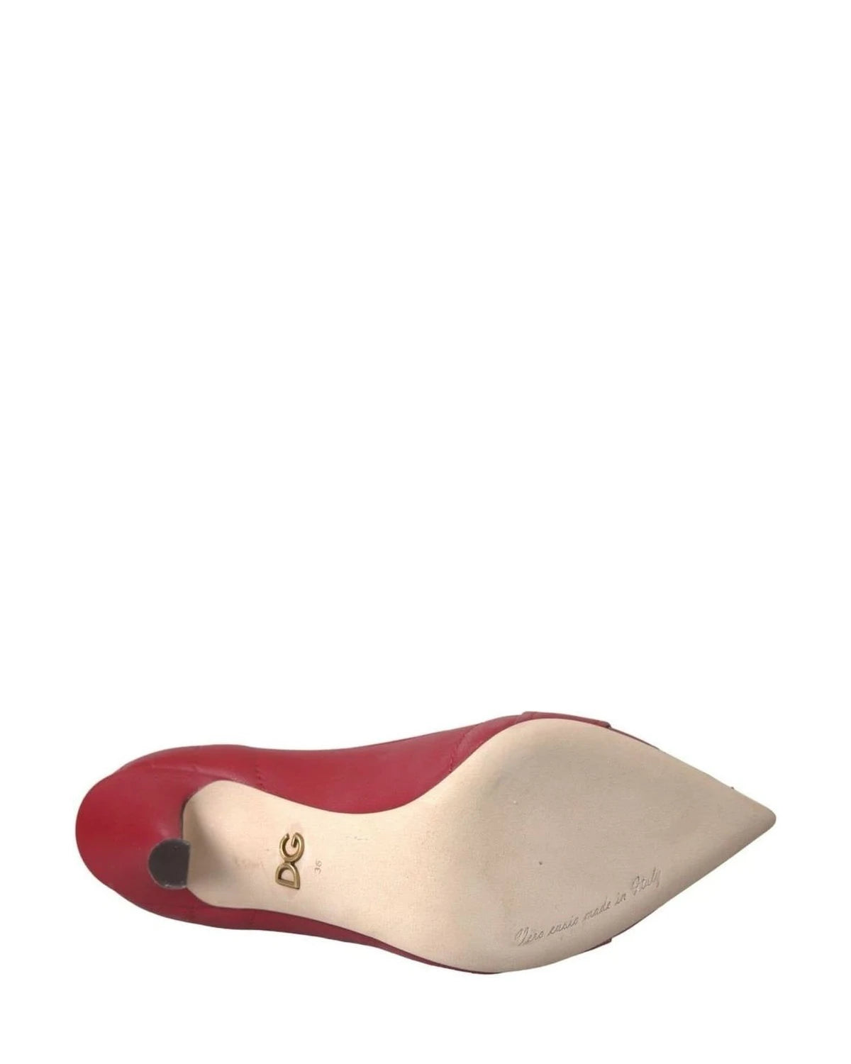 Dolce & Gabbana Red Devotion Leather Heels Pumps Shoes Heels