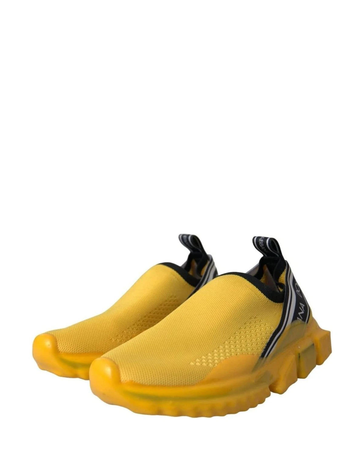 Dolce & Gabbana Yellow Sorrento Slip On Sneakers Women Shoes Sneakers