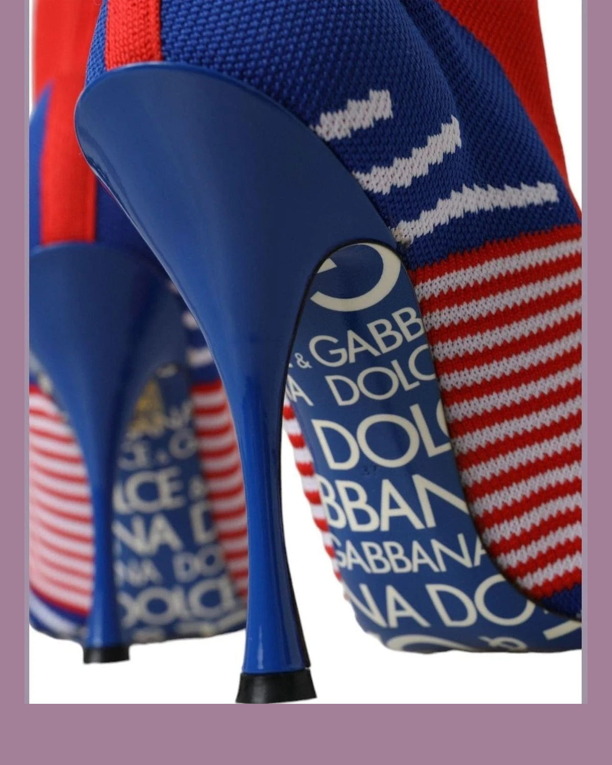 Dolce & Gabbana Red Stretch Sock Style Short Boots Logo Shoes Boots