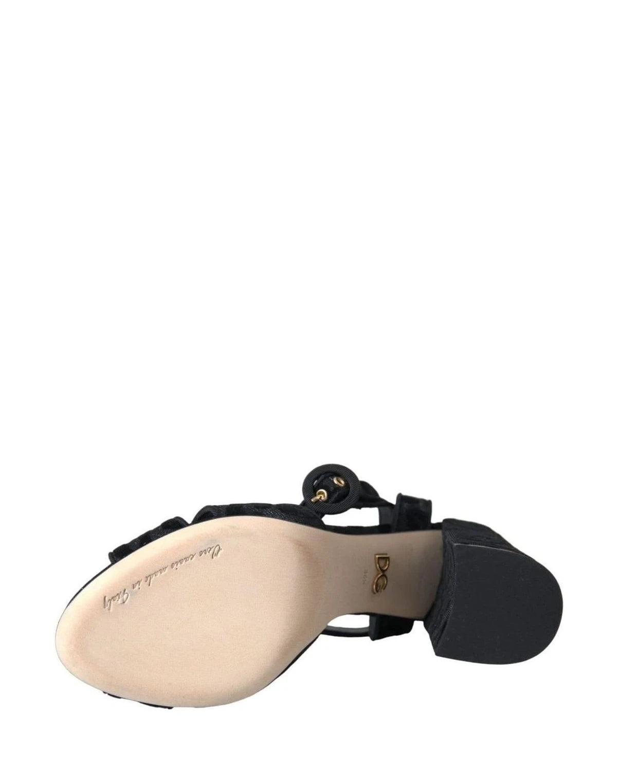 Dolce & Gabbana Black Leopard Suede Heels Sandals Shoes Heels
