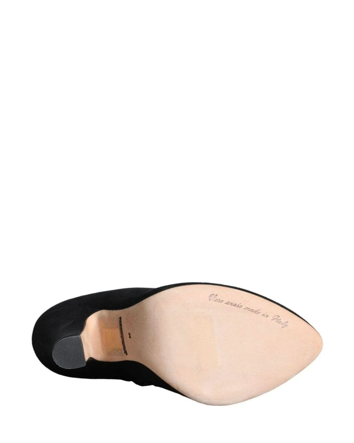 Dolce & Gabbana Black Suede Leather Mid Calf Boots Shoes Boots