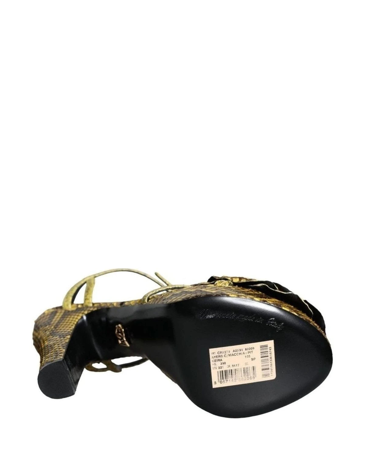 Dolce & Gabbana Yellow Exotic Leather Ankle Strap Heels Sandals Shoes Heels