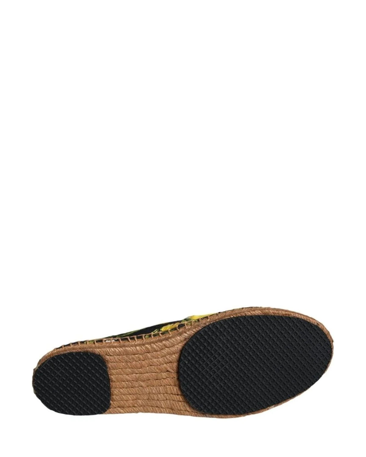 Dolce & Gabbana Multicolor Lemon Slip On Espadrilles Shoes Flats