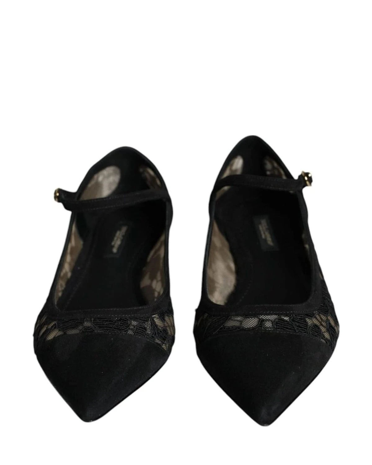 Dolce & Gabbana Black Taormina Lace Bellucci Flats Shoes Flats