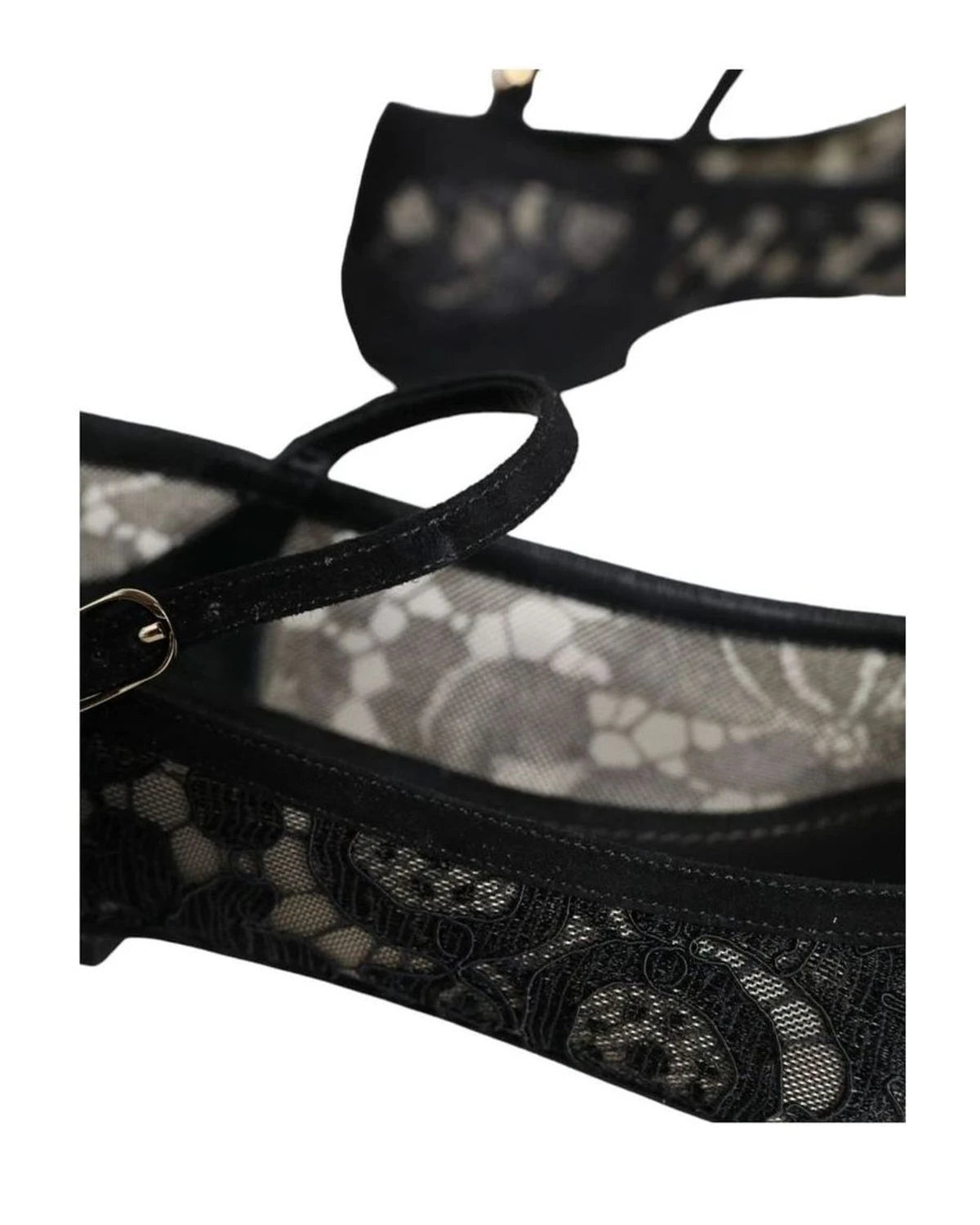 Dolce & Gabbana Black Taormina Lace Bellucci Flats Shoes Flats