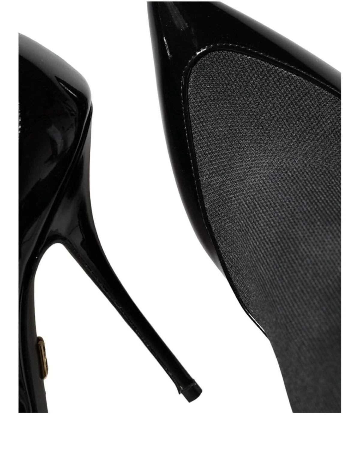 Dolce & Gabbana Black Leather Stilettos Booties Socks Shoes Boots