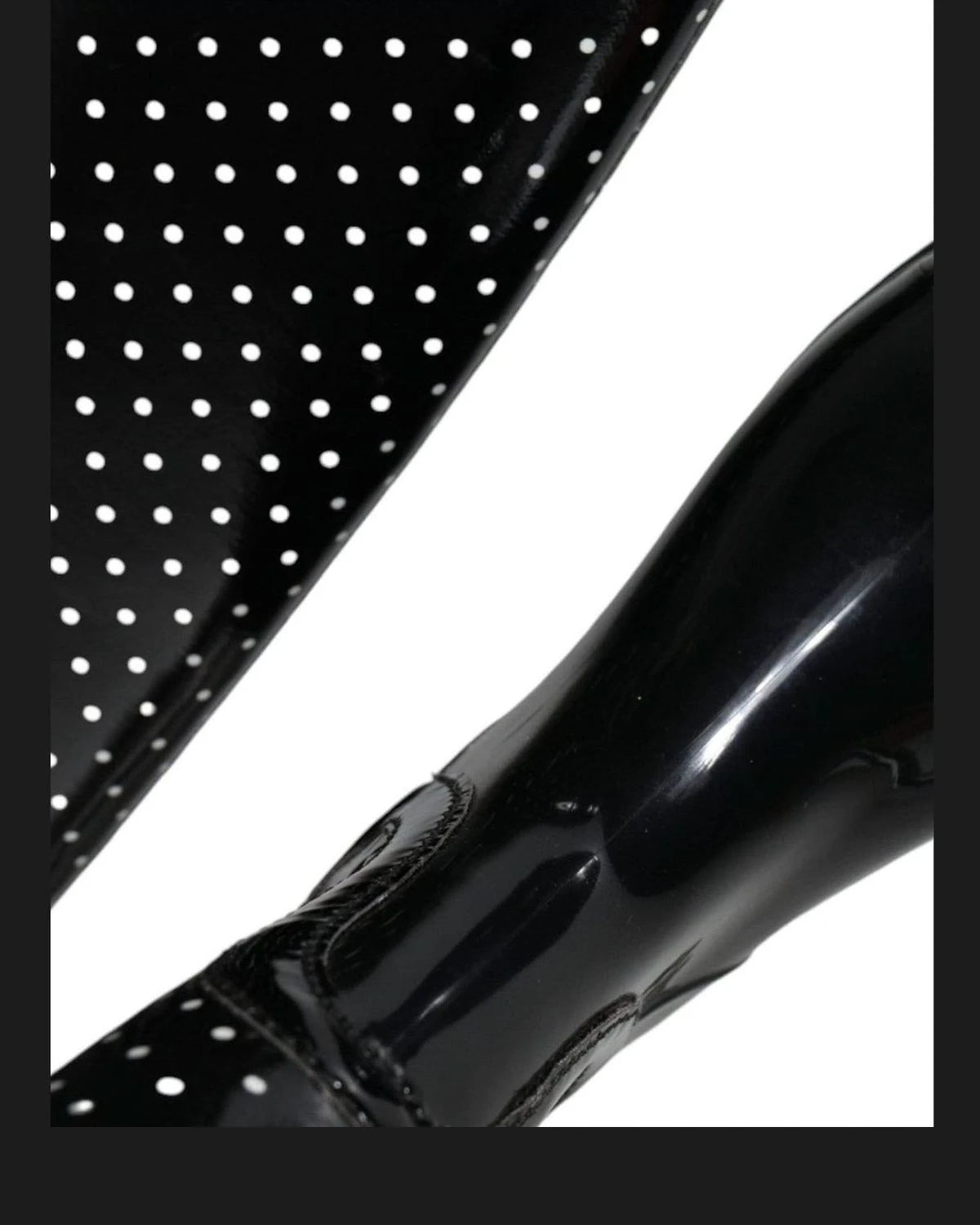 Dolce & Gabbana Black Polka Dot Rubber Knee High Boots Shoes Boots