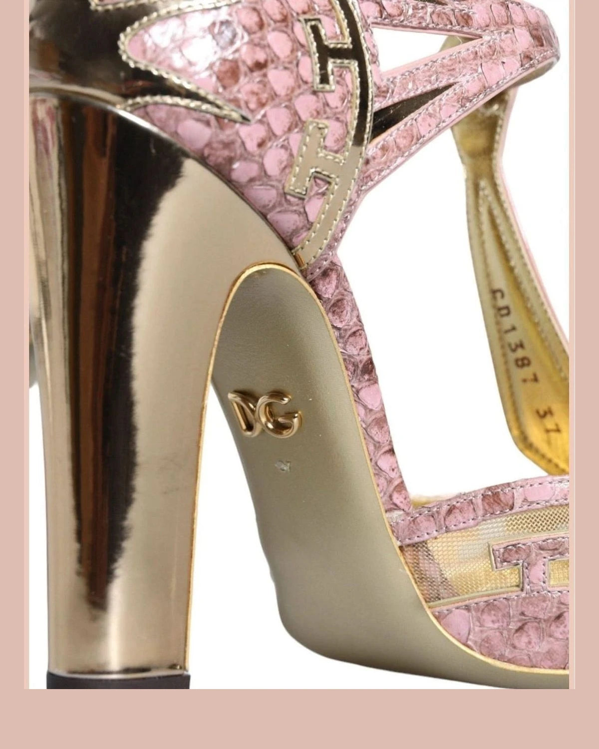 Dolce & Gabbana Pink Leather Pumps T-Strap Sandals Shoes Heels