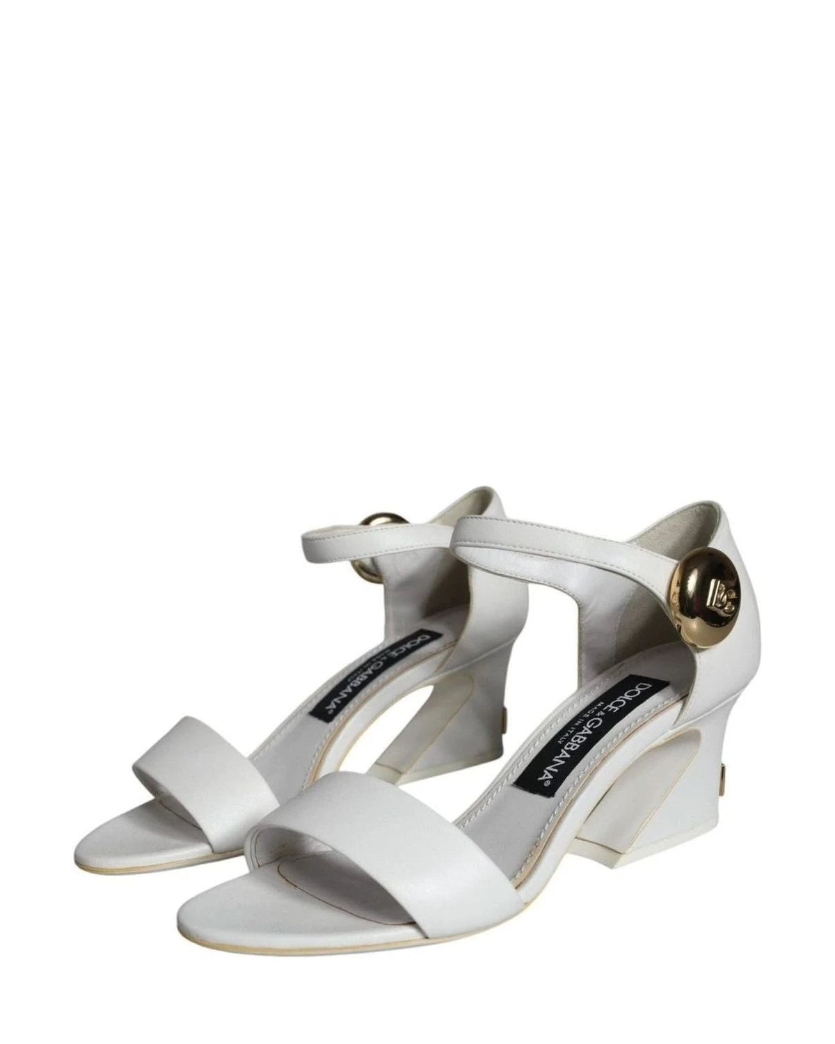 Dolce & Gabbana White Leather Heels Heels