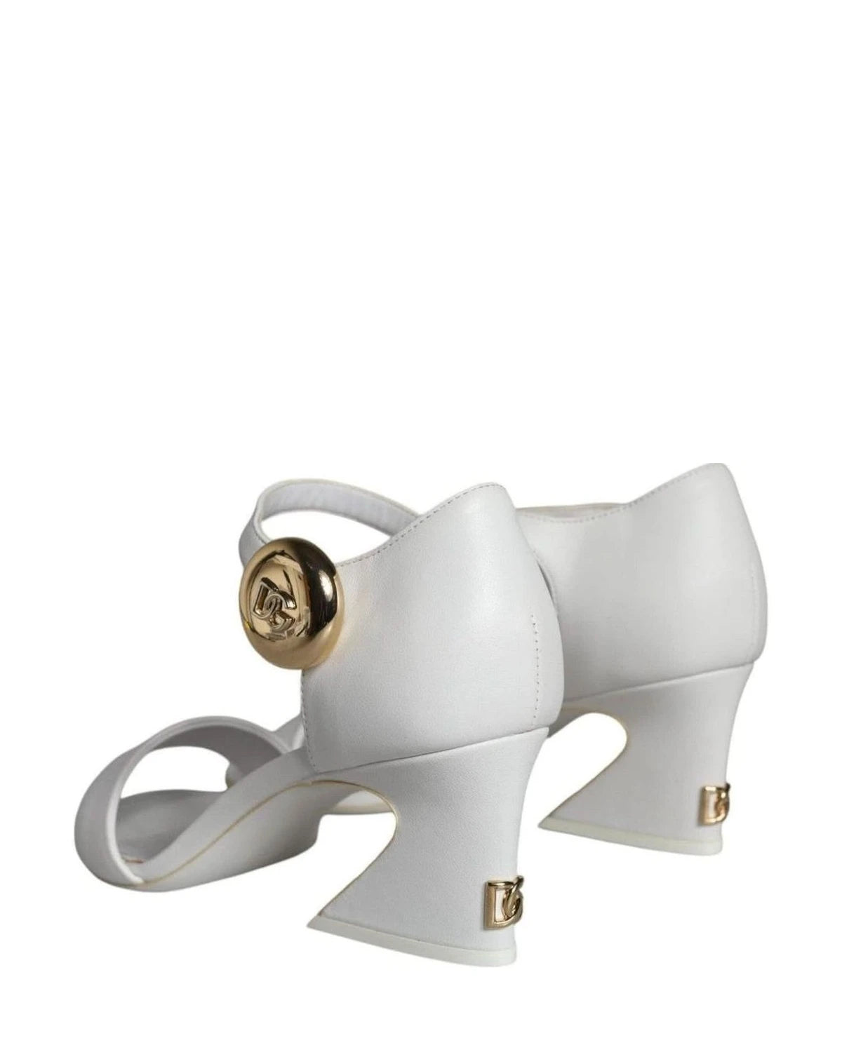 Dolce & Gabbana White Leather Heels Heels