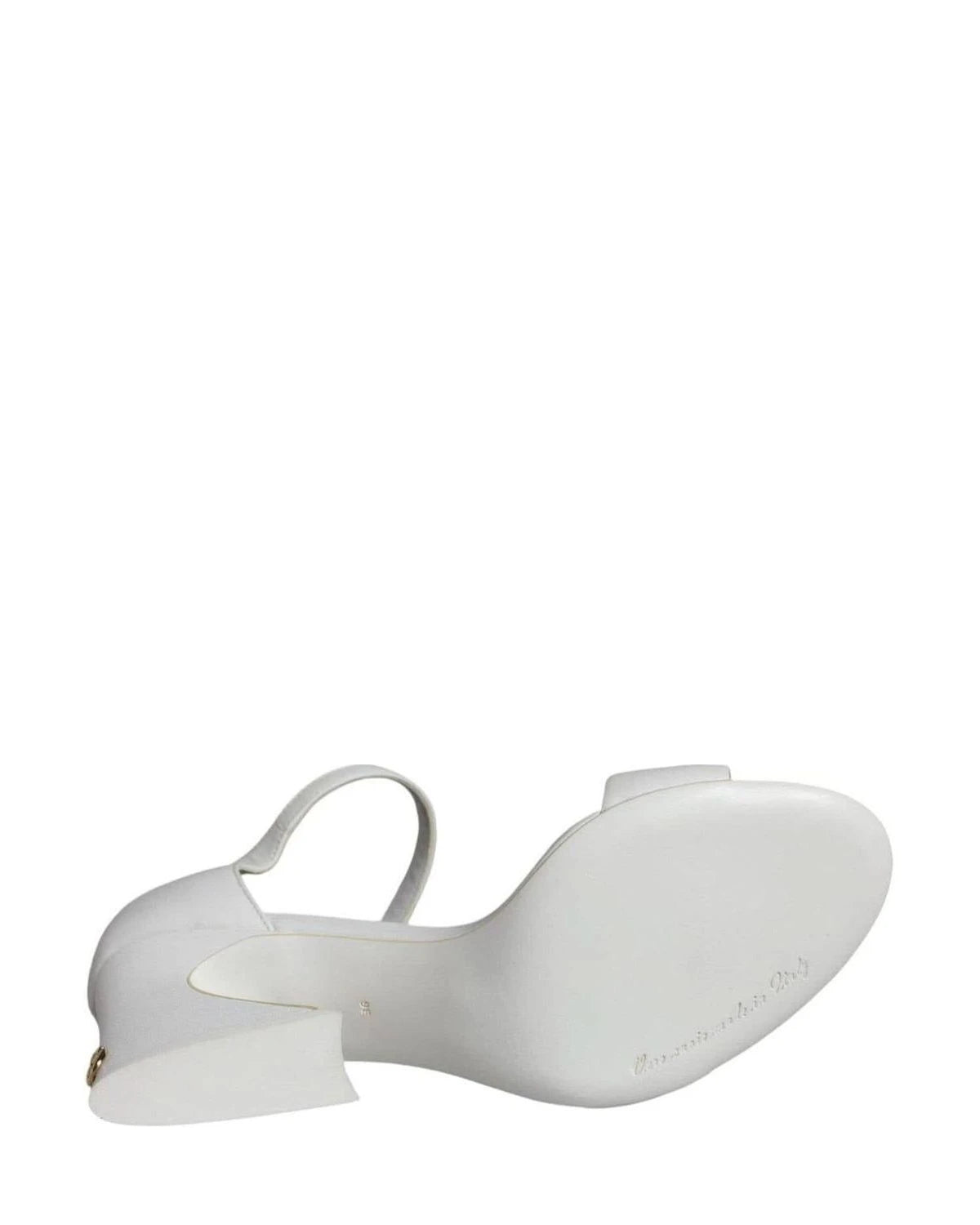 Dolce & Gabbana White Leather Heels Heels