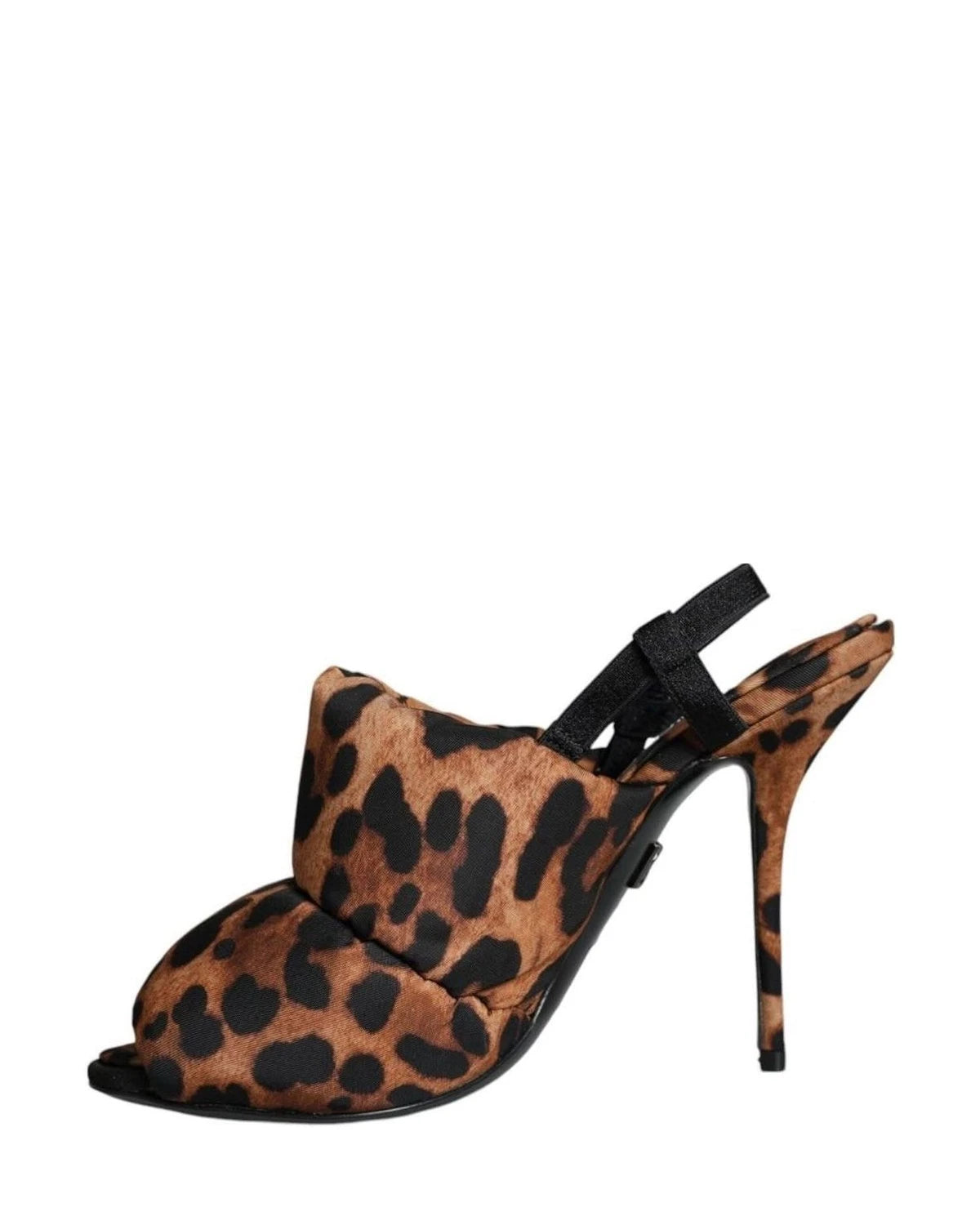 Dolce & Gabbana Brown Leopard Keira Slingback Sandals Shoes Heels