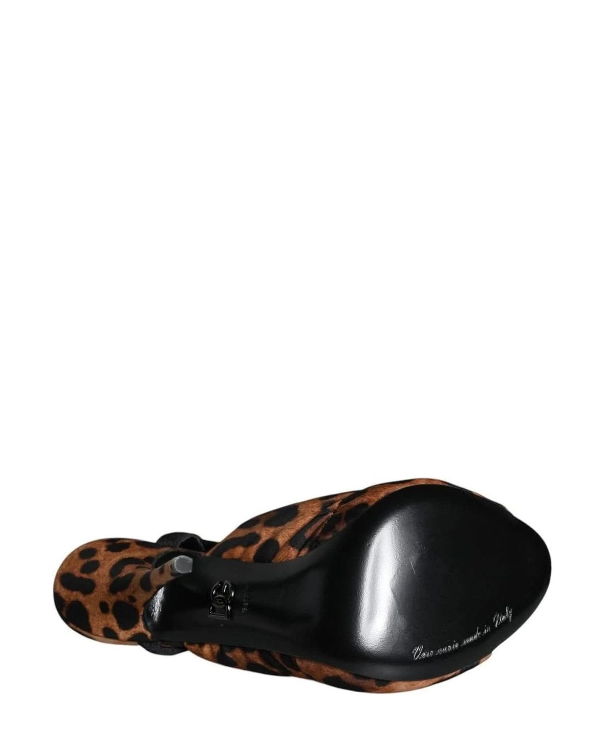 Dolce & Gabbana Brown Leopard Keira Slingback Sandals Shoes Heels