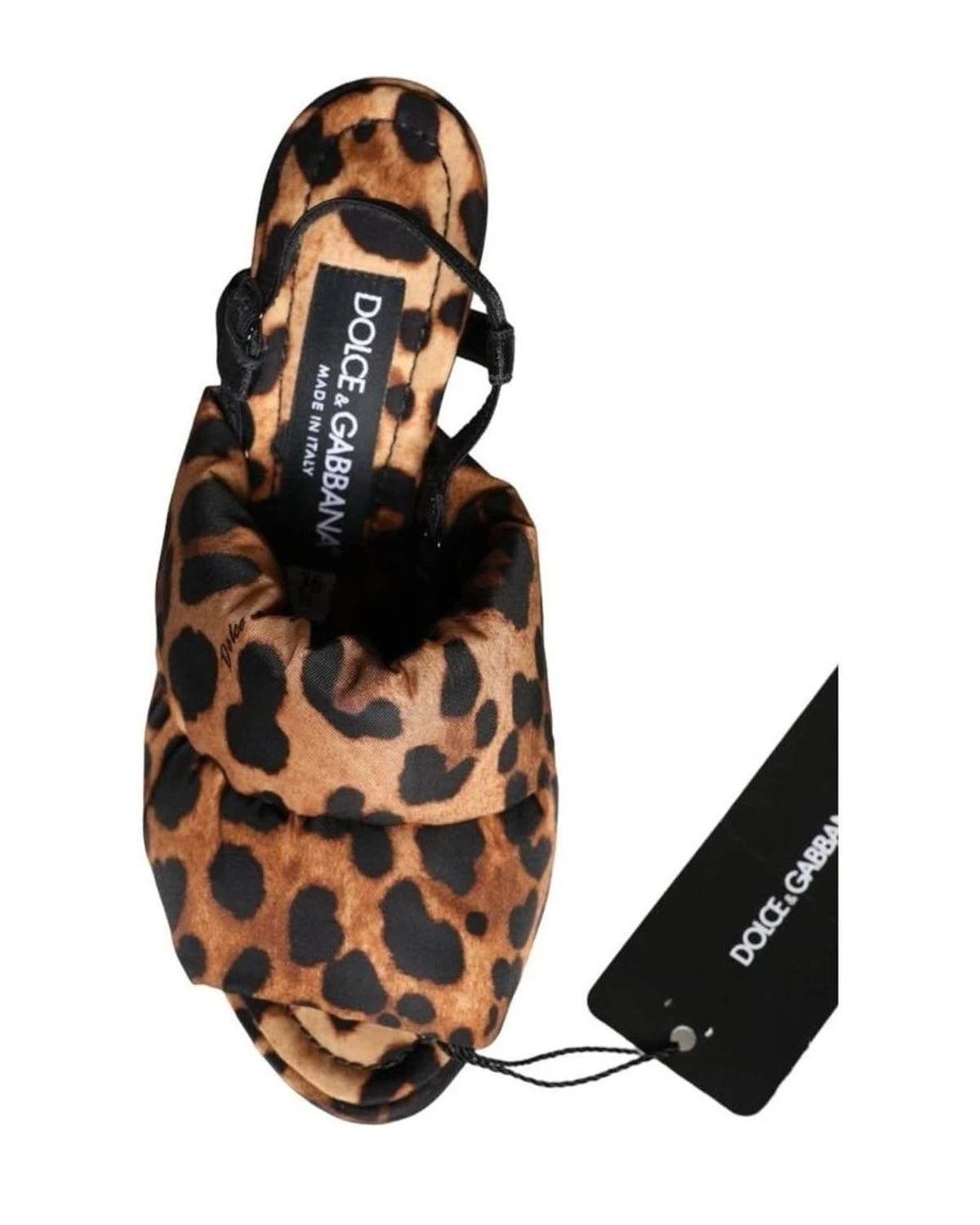 Dolce & Gabbana Brown Leopard Keira Slingback Sandals Shoes Heels