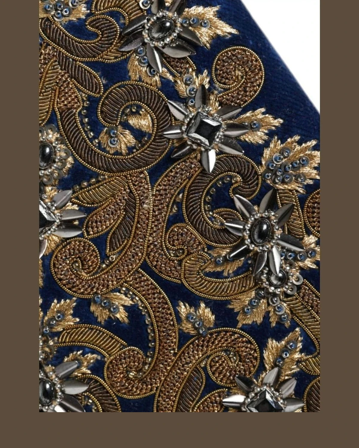 Dolce & Gabbana Blue Velvet Frame Clutch Evening Party Purse Bag Handbags