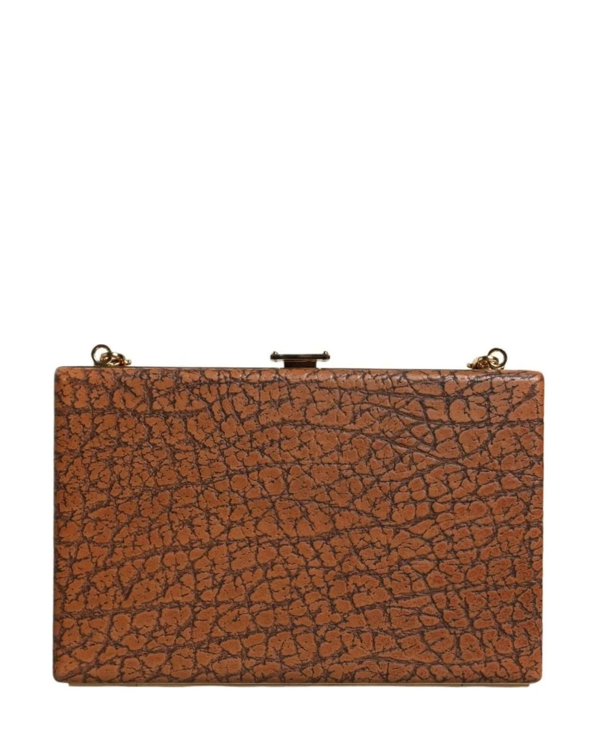 Dolce & Gabbana Brown Leather Clutch Clutch Bags