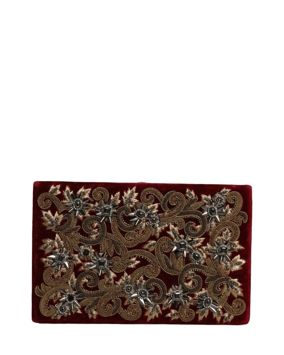 Dolce & Gabbana Red Velvet Clutch Clutch Bags