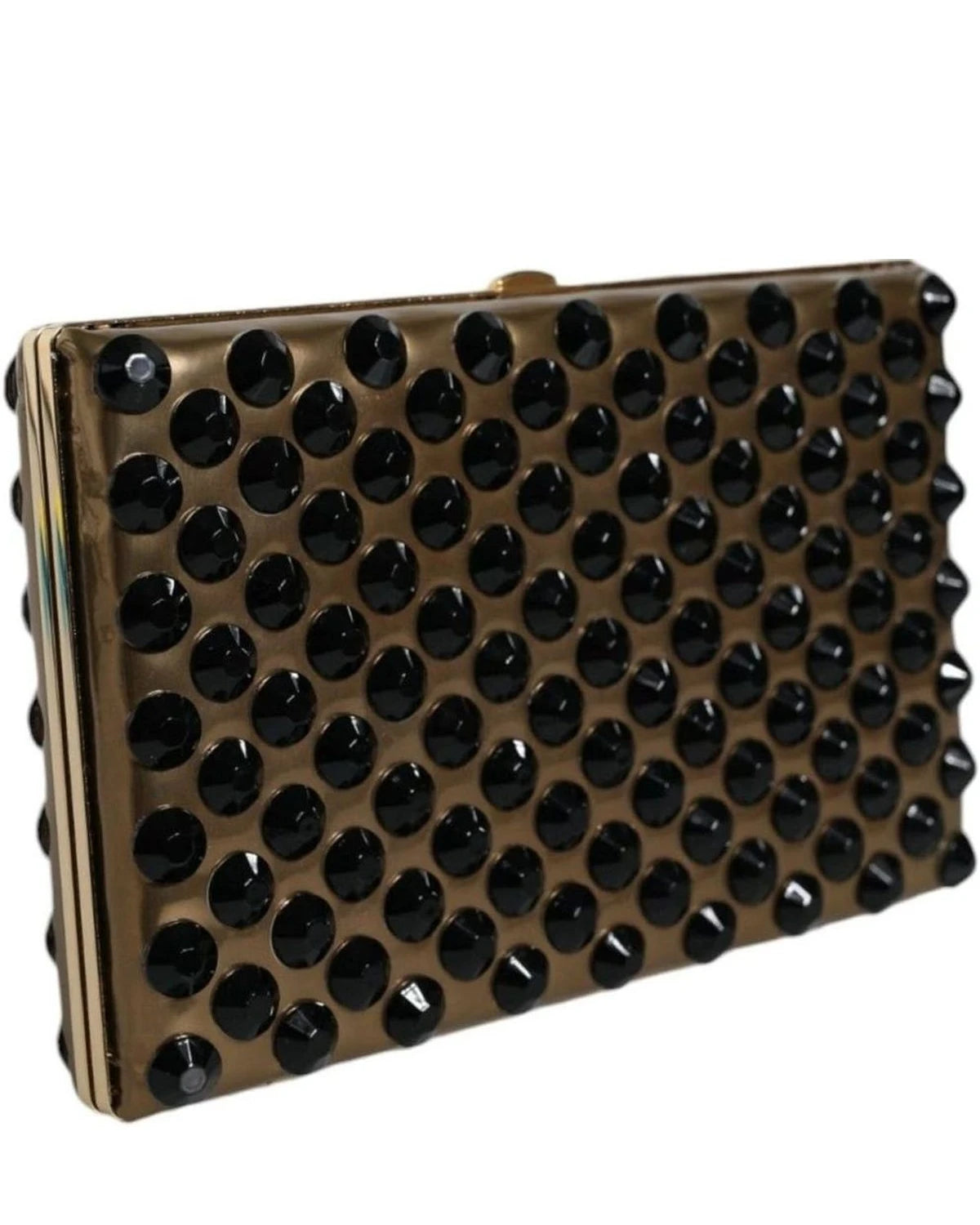Dolce & Gabbana Gold Crystal Bifold Clutch Evening Party Women Purse Bag Clutch Bags