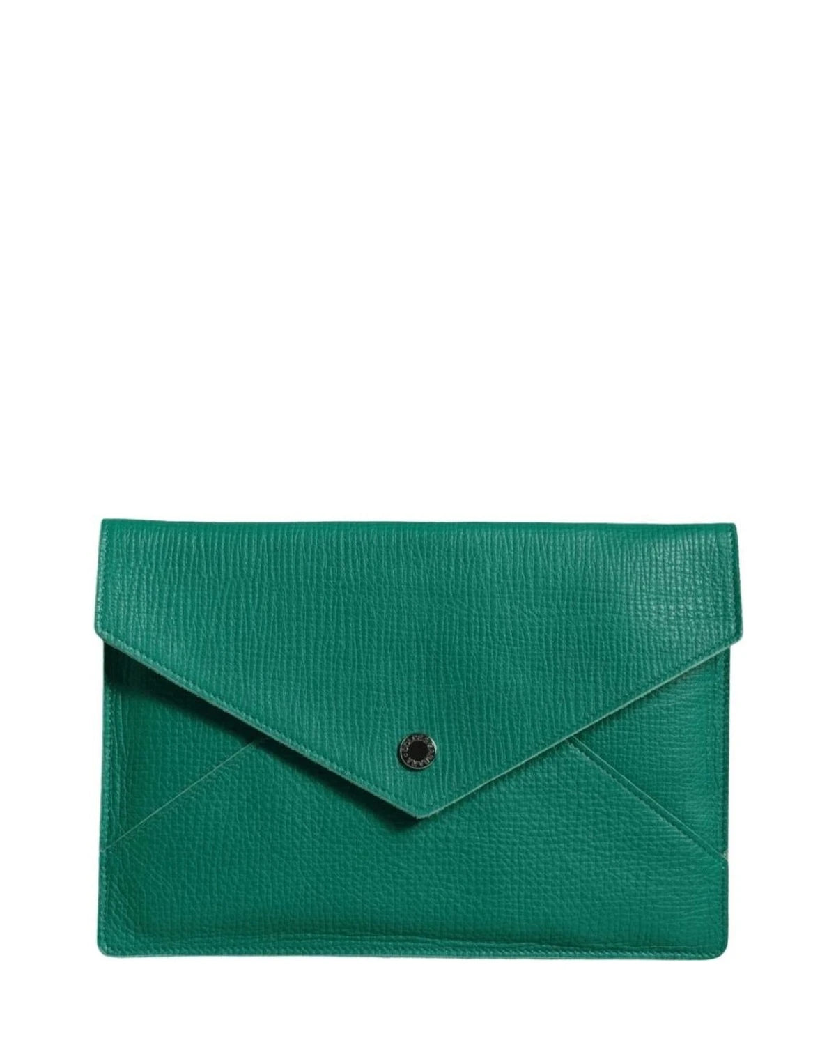 Dolce & Gabbana Green Leather Handbag Clutch Mini Purse Pouch Tablet Case Clutch Bags