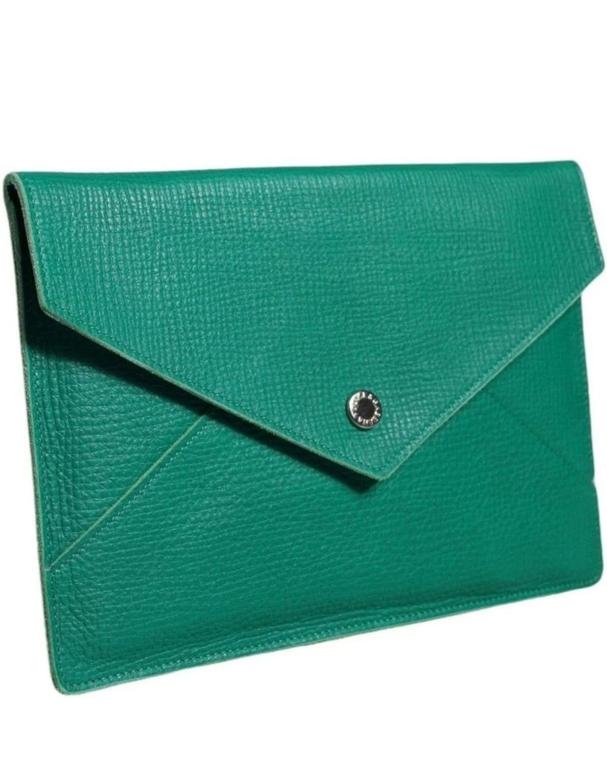 Dolce & Gabbana Green Leather Handbag Clutch Mini Purse Pouch Tablet Case Clutch Bags