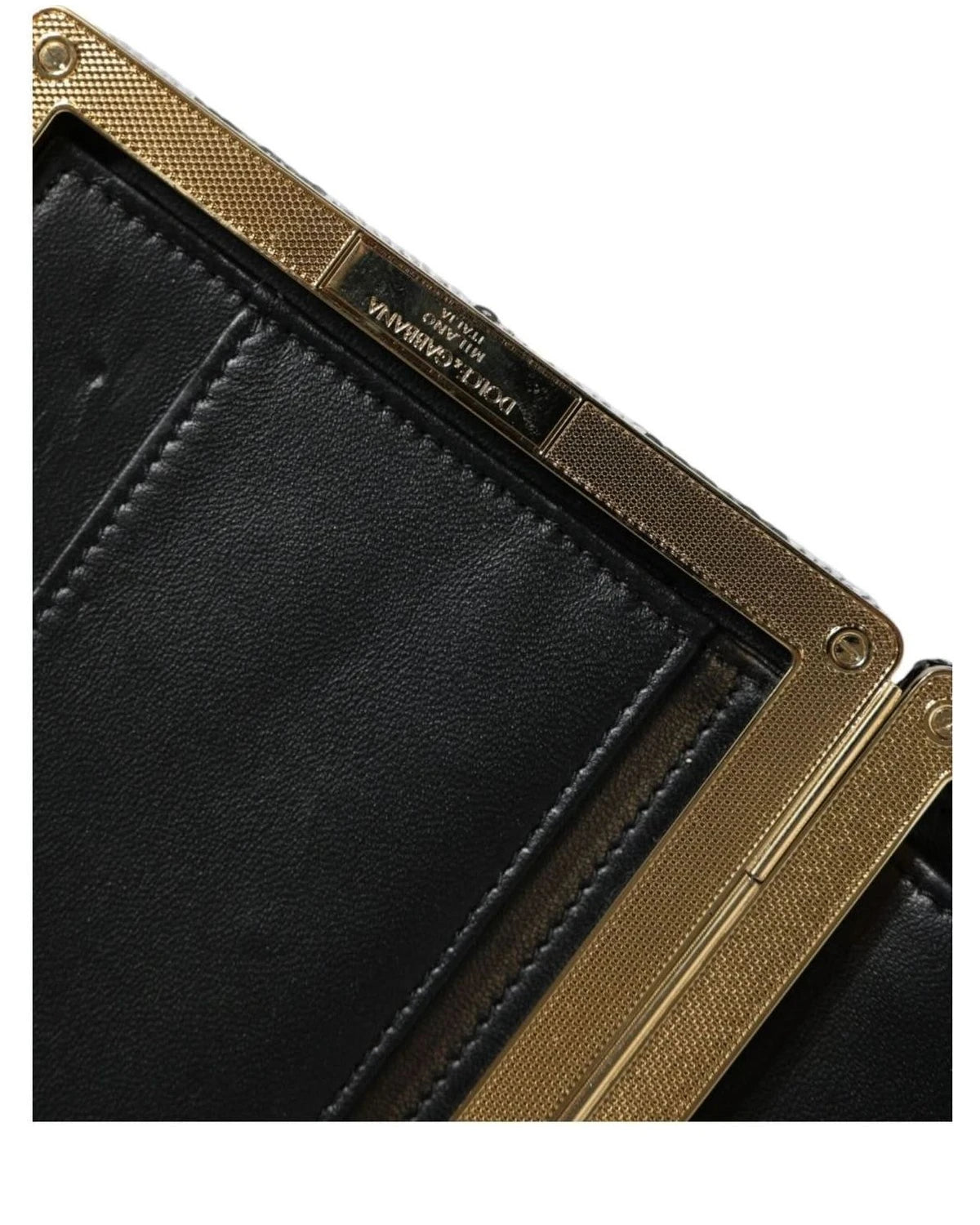 Dolce & Gabbana Black Frame Clutch Evening Party Purse Bag Clutch Bags