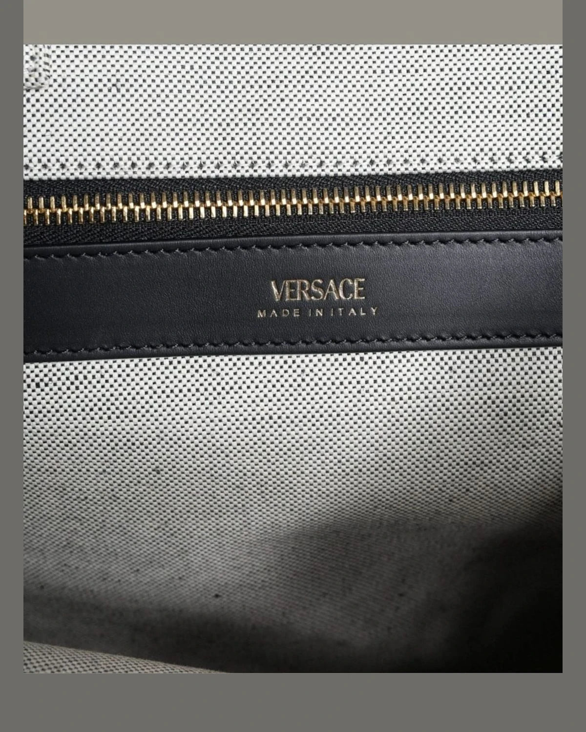 Versace Top White Handle Canvas Leather Logo Crossbody Tote Bag Cross Body Bags