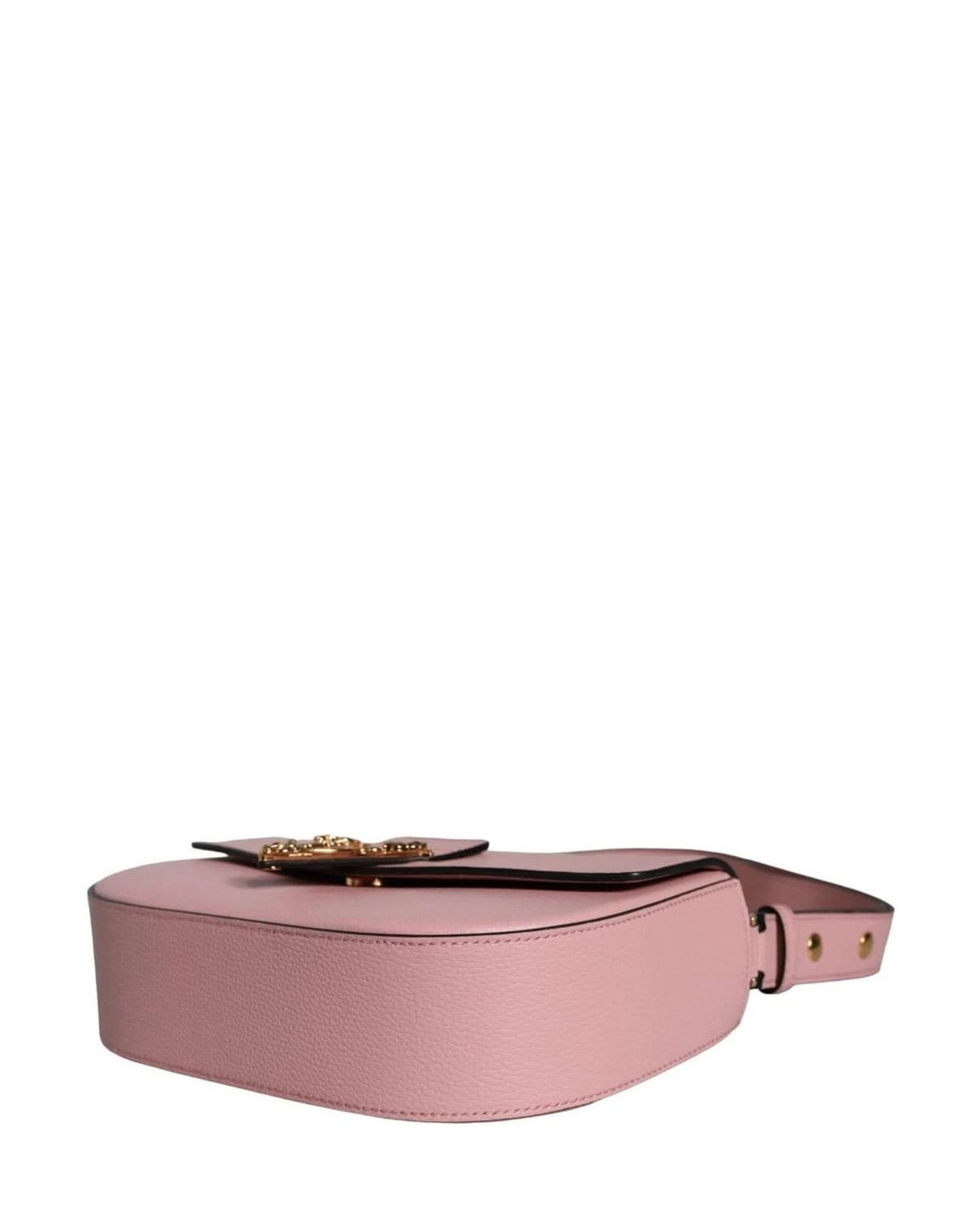 Versace Grainy Pink Calf Leather Logo Crossbody Shoulder Bag Shoulder Bags