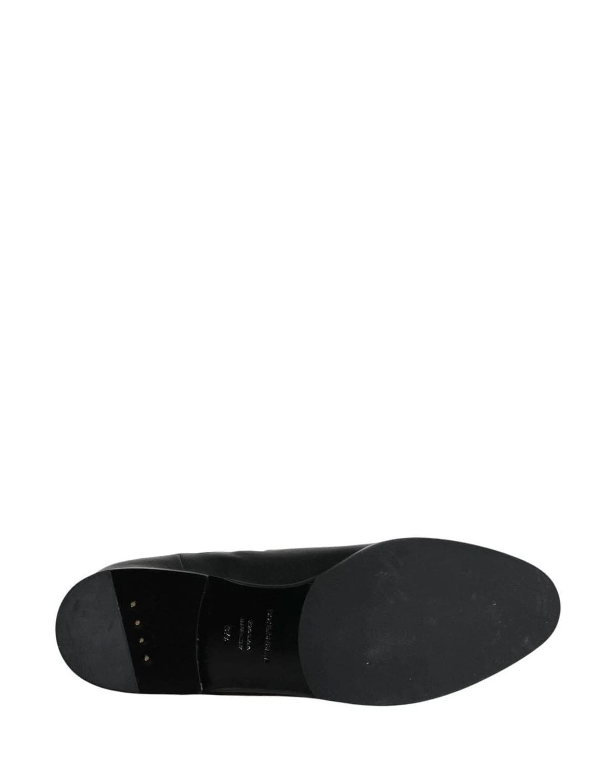 Dolce & Gabbana Black Leather Logo Mid Calf Boots Shoes Boots