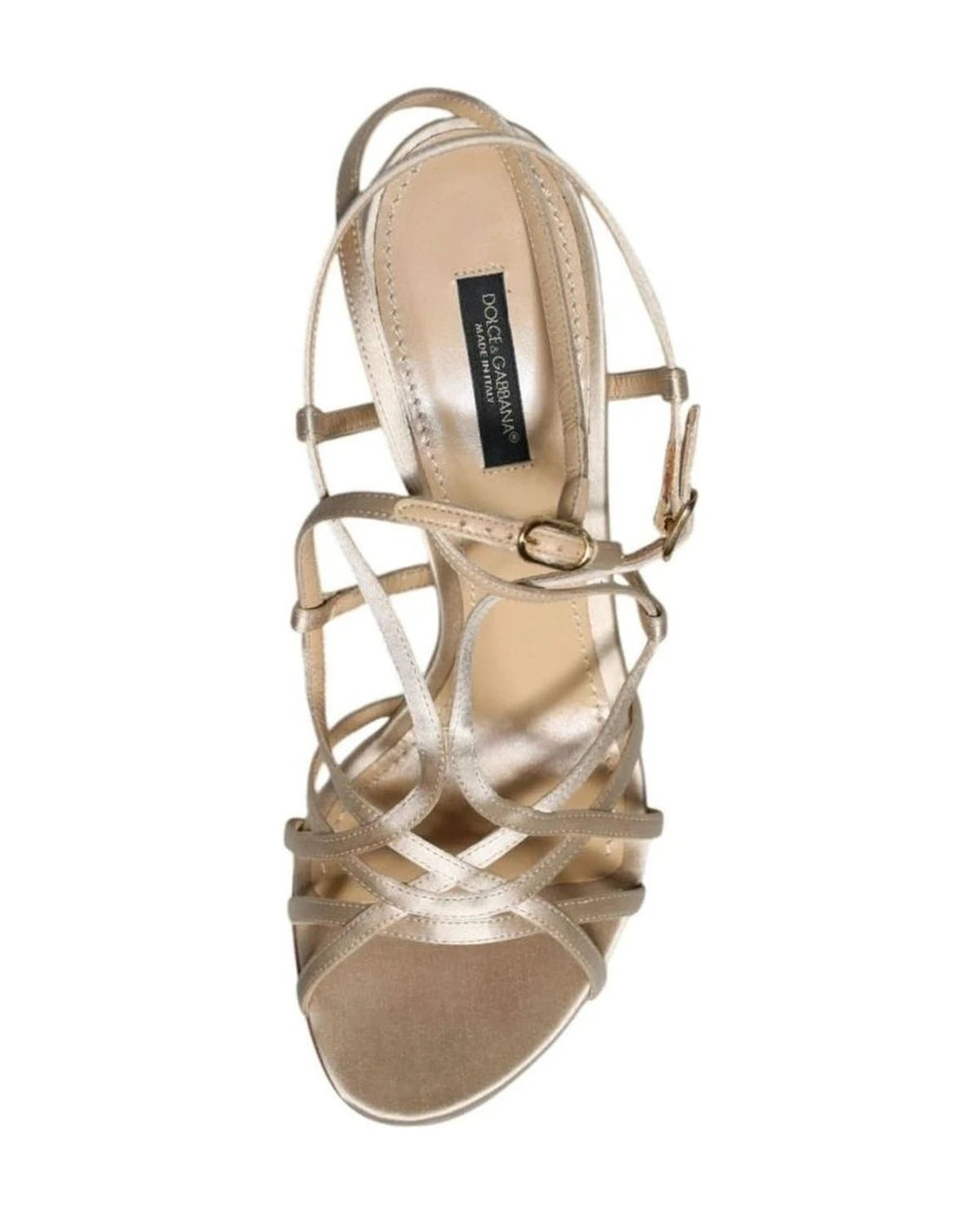 Dolce & Gabbana Beige Leather Stiletto Heels Sandals Shoes Heels