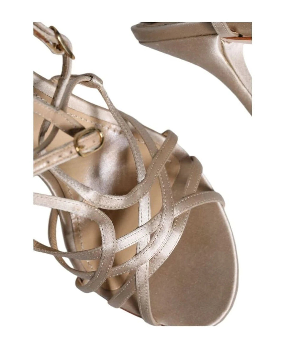 Dolce & Gabbana Beige Leather Stiletto Heels Sandals Shoes Heels