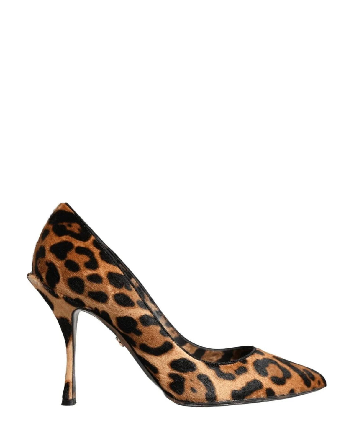 Dolce & Gabbana Brown Leopard Calf Hair Heels Pumps Shoes Heels