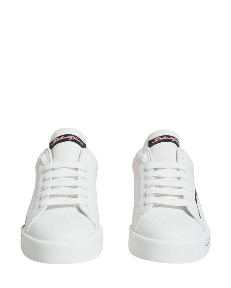 Dolce & Gabbana White Portofino Low Top Sneakers Shoes Sneakers